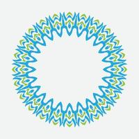 Vector floral logo template in elegant and minimal style with colorful color on grey background illustration. Circle frame logo. For badges, labels, logotypes and branding business identity.