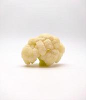 cauliflower pieces isolated in white background photo