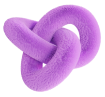 flauschige lila 3d gestalten auf transparent Hintergrund, wie png. pelzig, Sanft und behaart. modisch, süß Design Element. Schnitt aus Objekt. 3d Wiedergabe. png