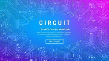 Circuit board texture for banner. Electronic motherboard connection and lines. Abstract technology background. Vector illustration