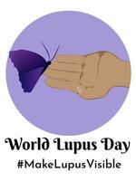 World Lupus Day, medical date information leaflet vertical design vector