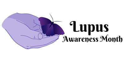 lupus conciencia mes, horizontal diseño para un póster o tarjeta en el tema de salud vector