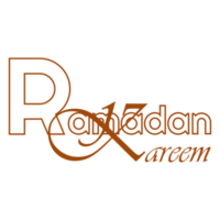 The phrase Ramadan Kareem in brown png