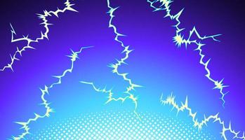 Dark blue aggressive background with lightning in the air. vector