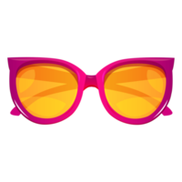 cartone animato rosa estate spiaggia occhiali da sole con giallo occhiali. moderno estate accessorio design. Da donna accessorio illustrazione png