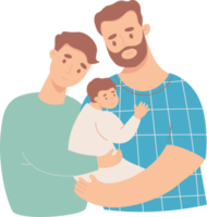 Happy lgbt family  with baby png