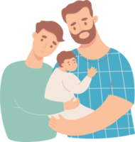 contento lgbt familia con bebé png