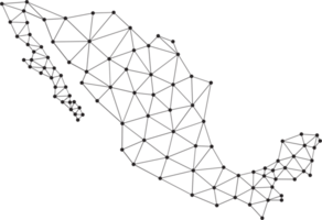 mapa poligonal de méxico. png