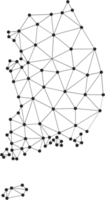 polygonal south korea map. png