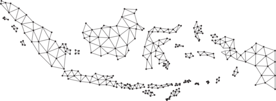 Polygonale Karte von Indonesien. png