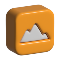 3d icône de Montagne png