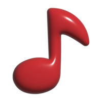 3d icône la musique Remarque png