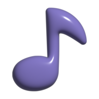 3d icoon muziek- Notitie png