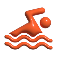 3d icono de nadar png