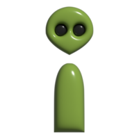 3d icono monstruo, extraterrestre png