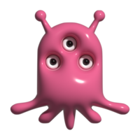 3d icono monstruo, extraterrestre png