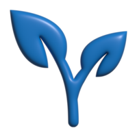 3d icon of leaf png