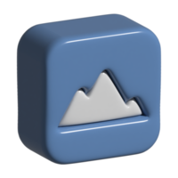 3d ikon av berg png