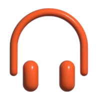 3d icône de casque de musique png