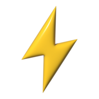 3d icon lightning png