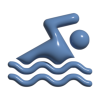 3d Symbol von schwimmen png