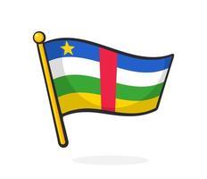 dibujos animados ilustración de nacional bandera de central africano república vector