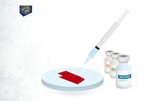 Vaccination in Nebraska with different type of COVID-19 vaccine. Concept with the vaccine injection in the map of Nebraska. vector