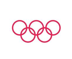 olímpico juegos oficial símbolo logo rojo resumen diseño vector ilustración