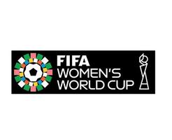 fifa De las mujeres mundo taza 2023 oficial logo campeón símbolo diseño resumen vector ilustración