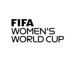 Fifa Women's World Cup Name Black Logo Mondial Champion Symbol Design Vector Abstract Illustration