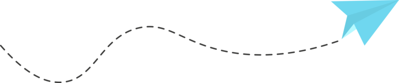 linha tracejada rota de avião de papel png