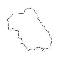 Nord Est development region map, region of Romania. Vector illustration.