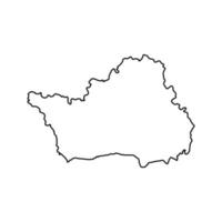 Centru development region map, region of Romania. Vector illustration.