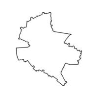 Bucharest development region map, region of Romania. Vector illustration.