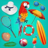 Vector Summer Holiday objects set