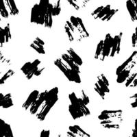 Seamless pattern with dark hand drawn scribble smear on white background. Abstract grunge texture. Vector illustration