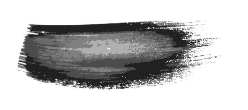 Black brush stroke. Hand drawn ink spot isolated on white background. Vector illustration