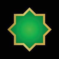 green gold islamic ornament vector design