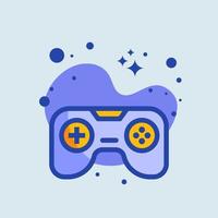 Joystick flat illustration. Game controller signs vector illustration.