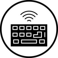 Wireless Keyboard Vector Icon Design