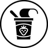 Yogurt Vector Icon Design