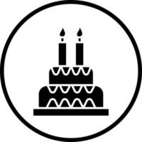 diseño de icono de vector de pastel de cumpleaños