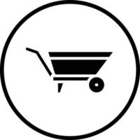 Wheelbarrow Vector Icon Design