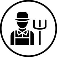 Male Farmer Vector Icon Design