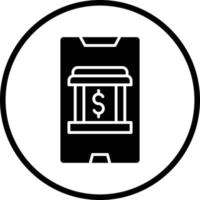 Mobile Banking Vector Icon Design
