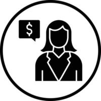 Female Advisor Vector Icon Design