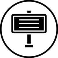 Signboard Vector Icon Design