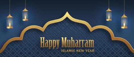 feliz muharram, el año nuevo islámico vector