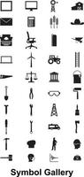 Working Icons and Symbols Free Vector