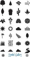 Nature Icons and Symbols Free Vector